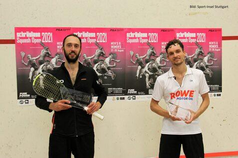 Robert Downer (li) siegt bei den Herren vor Valentin Rapp (re) - Bild: Sport-Insel Stuttgart