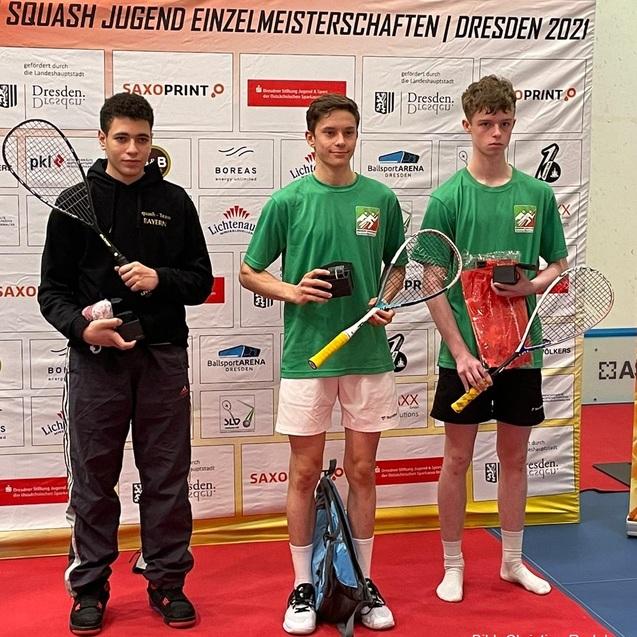 Das U17-Podest der Jungen: Youssef Elgammal, Dennis Welte und Fabian Igelbrink - Bild: Christian Radeke