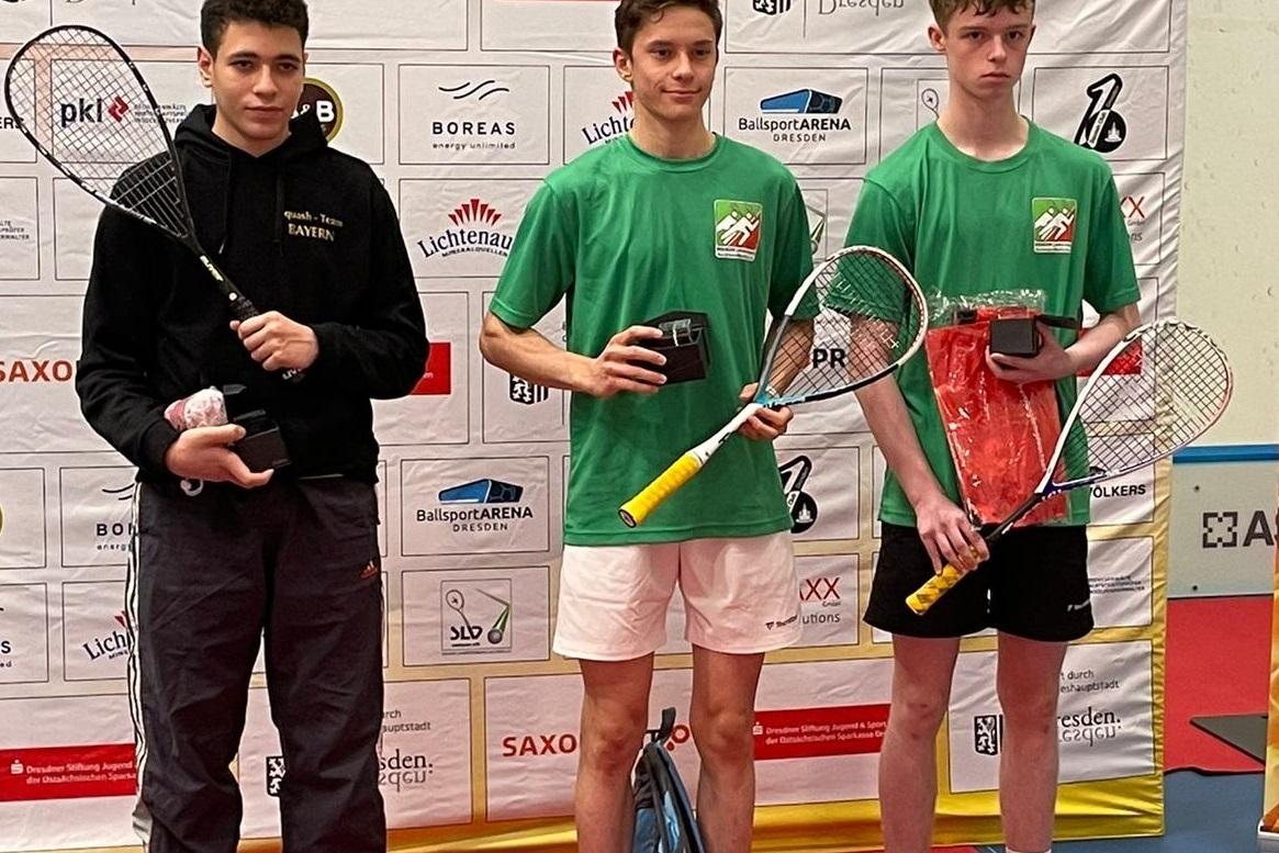 Das U17-Podest der Jungen: Youssef Elgammal, Dennis Welte und Fabian Igelbrink - Bild: Christian Radeke