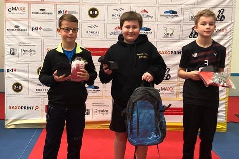 Das U11 Podest der Jungen: Nils Kraus, Robin Thornton, Emil M&uuml;hsam (v.l.n.r.) - Bild: Alexander Korsch