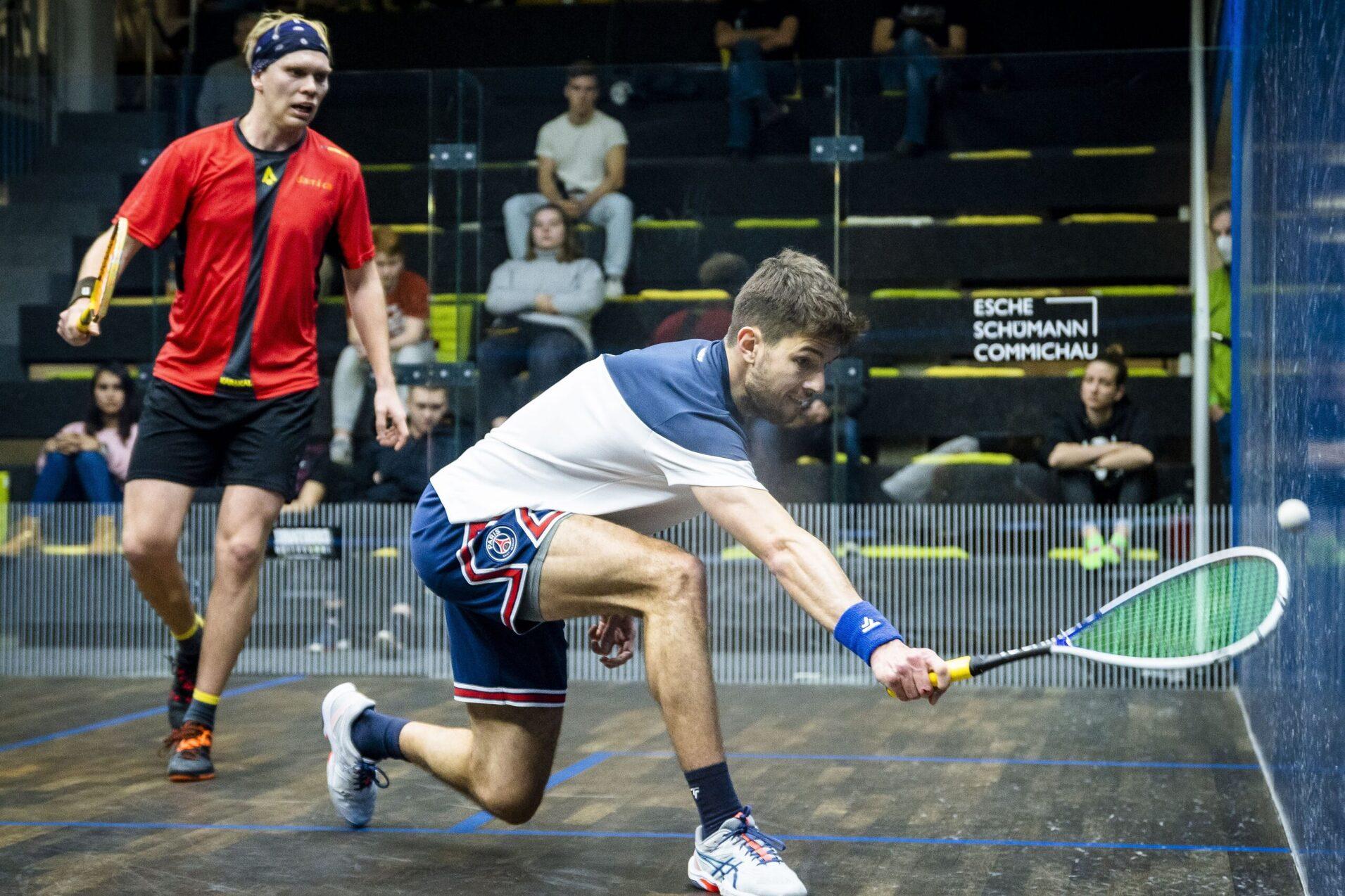 Auguste Dussourd (re) gewinnt das Finale der Sportwerk Men's Open 2021 gegen Henrik Mustonen - Bild: Henning Angerer