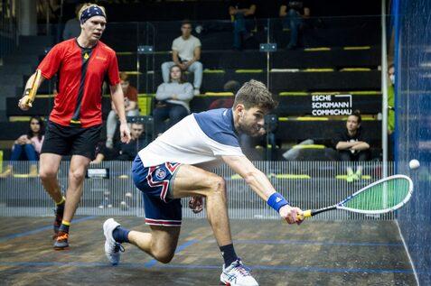 Auguste Dussourd (re) gewinnt das Finale der Sportwerk Men's Open 2021 gegen Henrik Mustonen - Bild: Henning Angerer