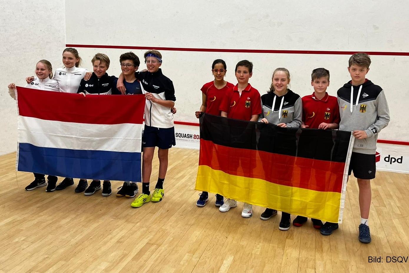 Deutschland's U15-Team besiegt die Niederlande mit 2:1 - Bild: DSQV