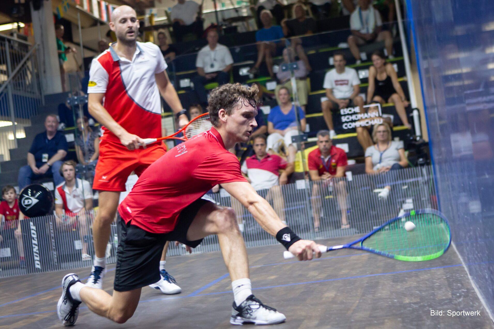 Valentin Rapp (re) im Viertelfinale gegen Nicolas M&uuml;ller - Bild: Sportwerk