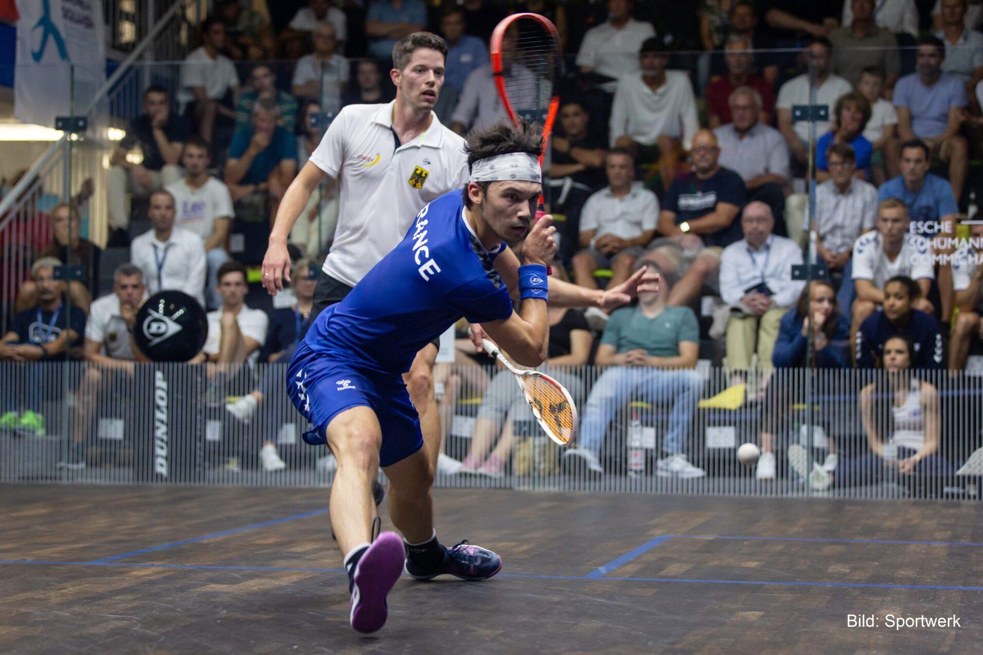 Victor Crouin (re) gewinnt gegen Raphael Kandra (li) und steht im EM-Finale von Hamburg - Bild: Sportwerk