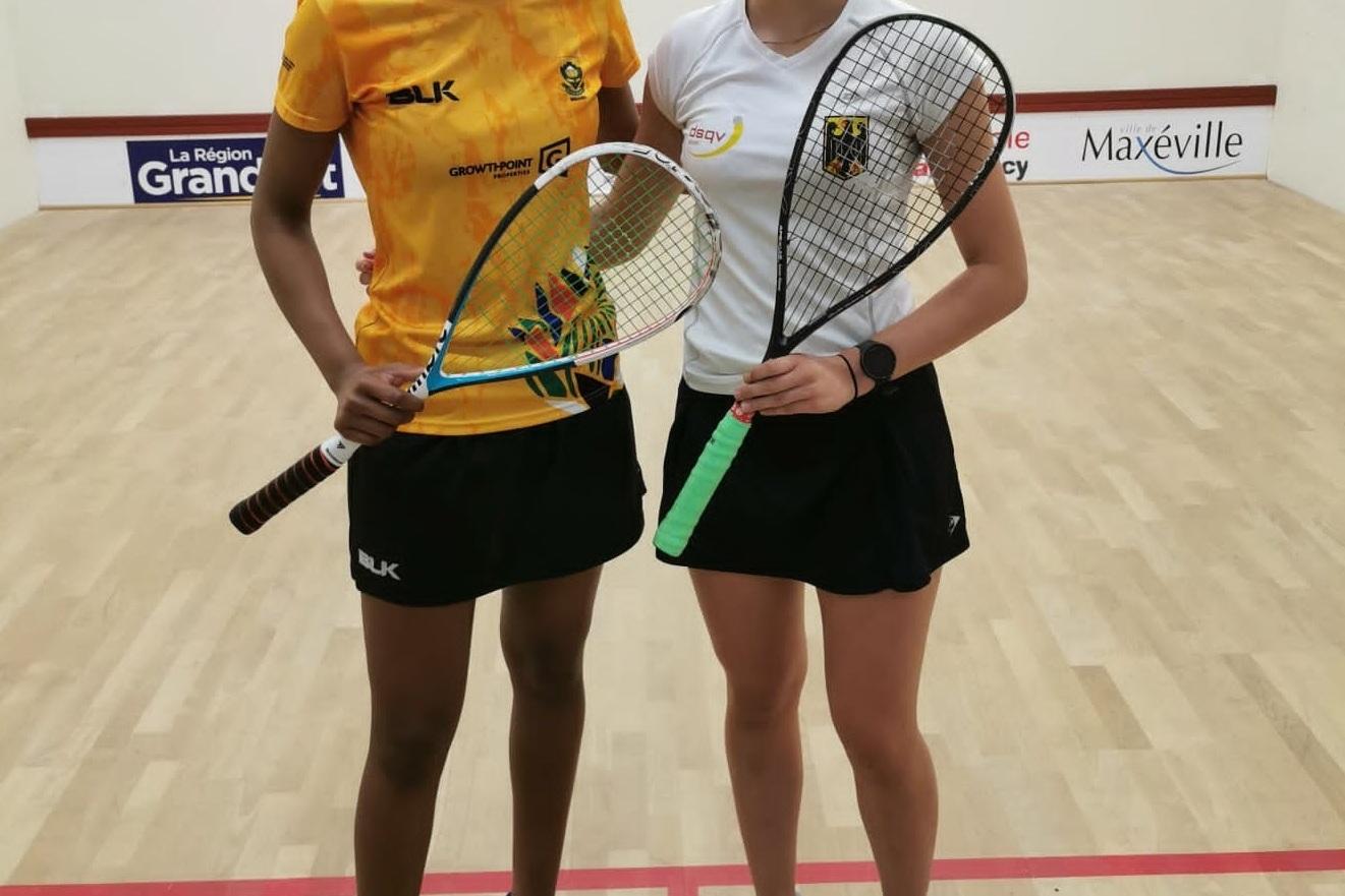 Maya Weishar (re) gewinnt gegen Awande Malinga aus S&uuml;dafrika - Bild: DSQV