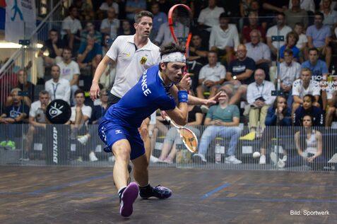 Victor Crouin (re) gewinnt gegen Raphael Kandra (li) und steht im EM-Finale von Hamburg - Bild: Sportwerk