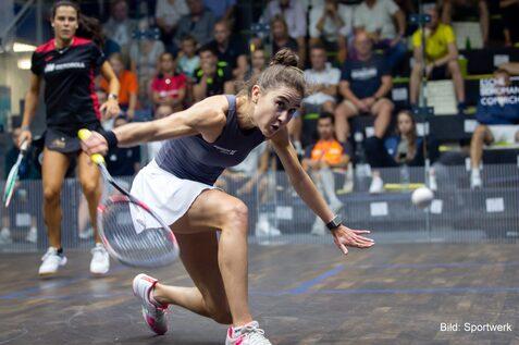 Nele Gilis (re) gewinnt gegen Marta Dominguez im Halbfinale - Bild: Sportwerk