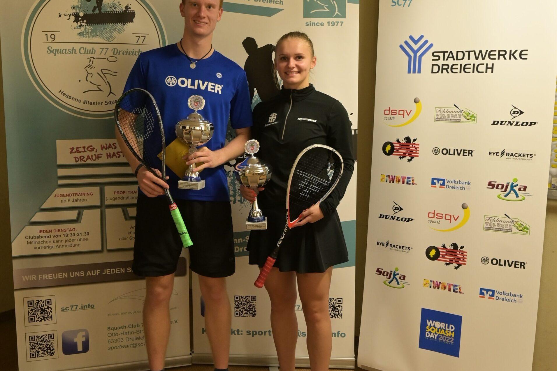 Katerina Tycova (re) und Jan Wipperfürth (li) gewinnen in Dreieich - Bild: Peter Höfling