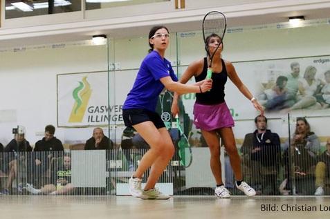 Maya Weishar (li) gewinnt klar in drei S&auml;tzen gegen Juliette Permentier - Bild: Christian Lortat