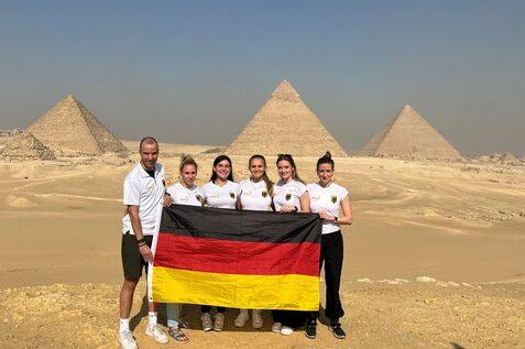 Die deutsche Damen-Nationalmannschaft wird 13. bei der diesj&auml;hrigen Team WM im &auml;gyptischen Kairo - Bild: DSQV