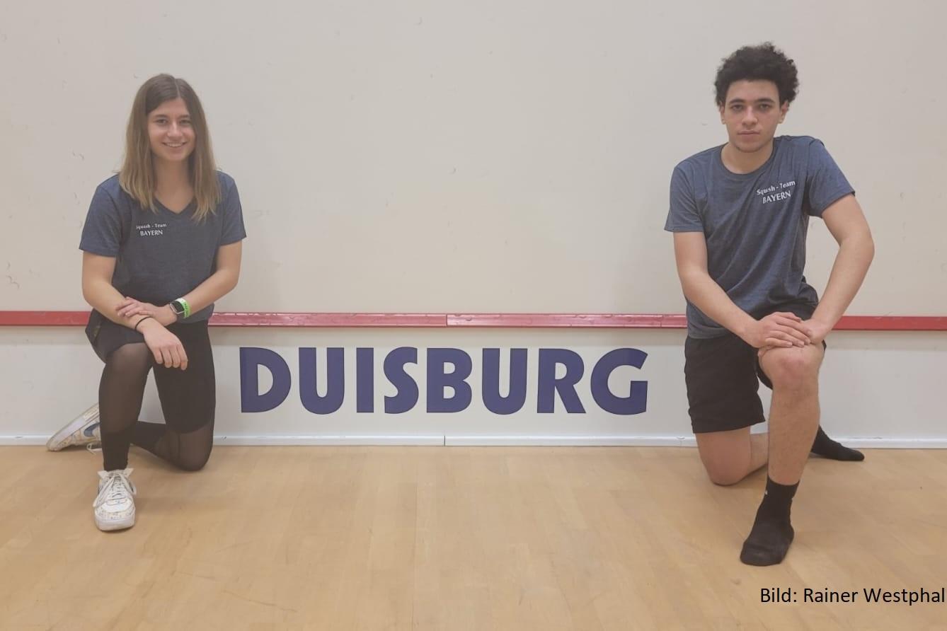 Julia Gillich (li) und Youssef Elgammal (re) siegen in Duisburg - Bild: Rainer Westphal