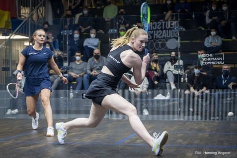 Saskia Beinhard (re) behielt im Damen-DEM-Finale 2022 gegen Katerina Tycova (li) die Oberhand - Bild: Henning Angerer