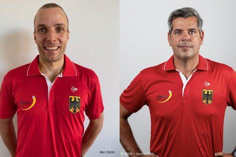 Bart Wijnhoven (li) und Oliver Pettke geben die deutschen Nominierungen zur anstehenden Team EM in Helsinki bekannt.