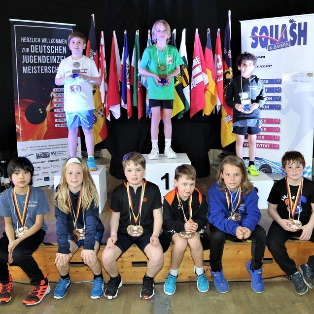 U11-Podest der Jungen U11 mit weiteren Platzierten - Bild: Christian Lortat