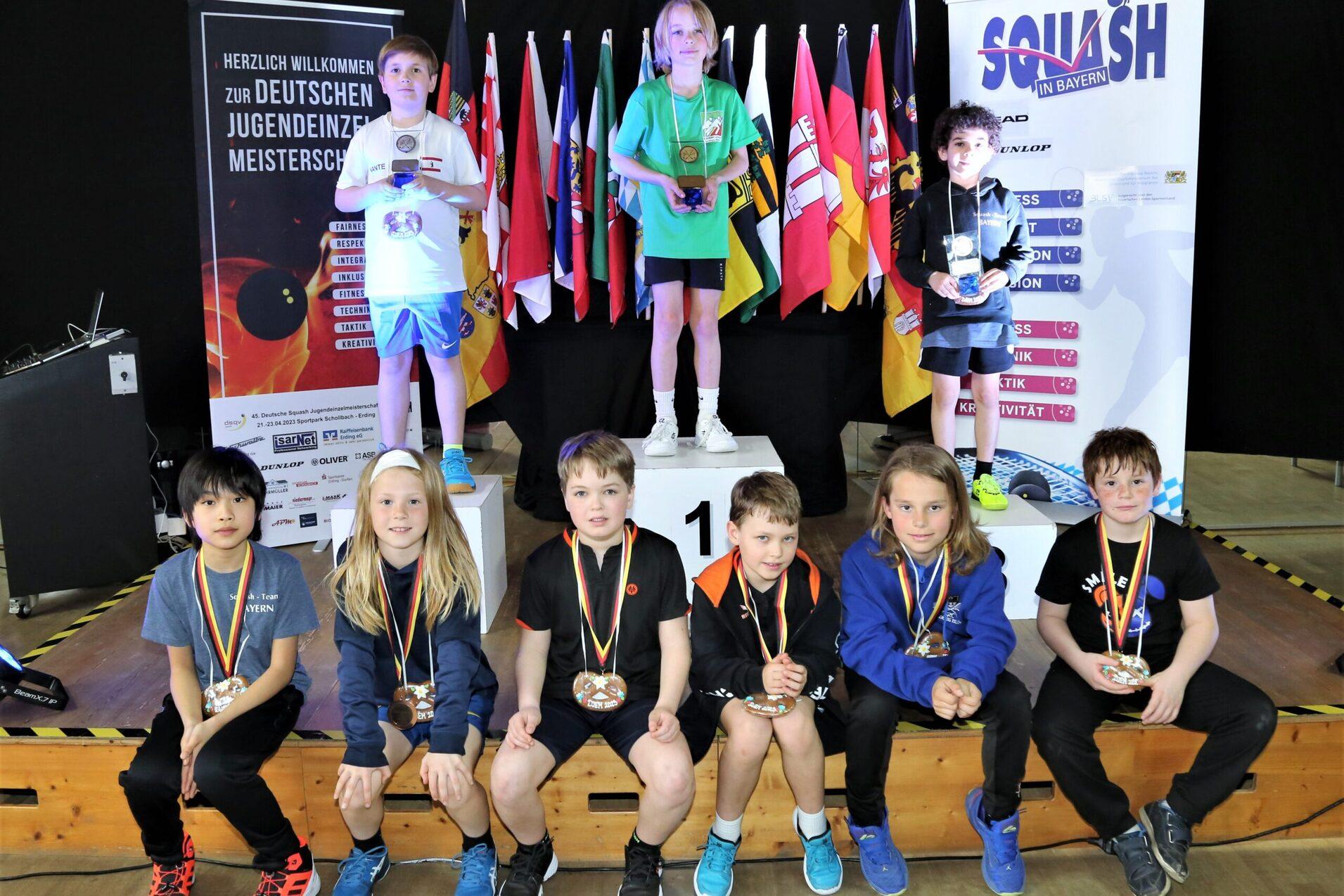 U11-Podest der Jungen U11 mit weiteren Platzierten - Bild: Christian Lortat