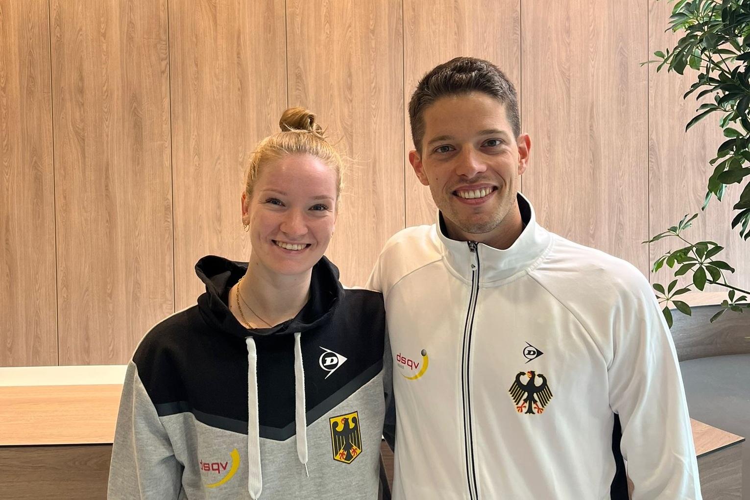 Saskia Beinhard (li) und Raphael Kandra vertreten Deutschland bei der Einzel-EM in Polen - Bild: DSQV