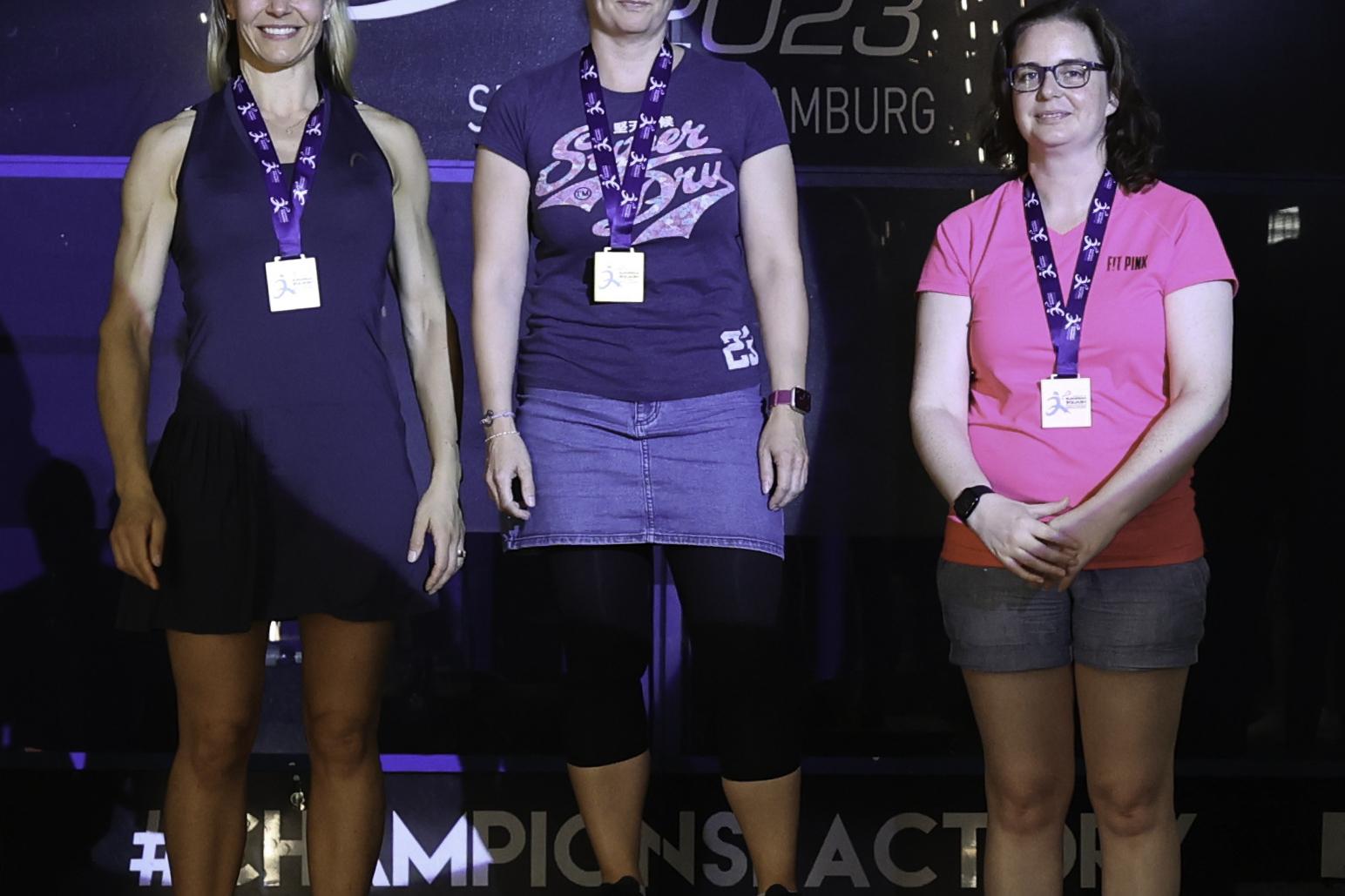 Claudia M&uuml;ller (Mitte) ist Europameisterin W40+ - Bild: Andr&eacute; Leisner Photography