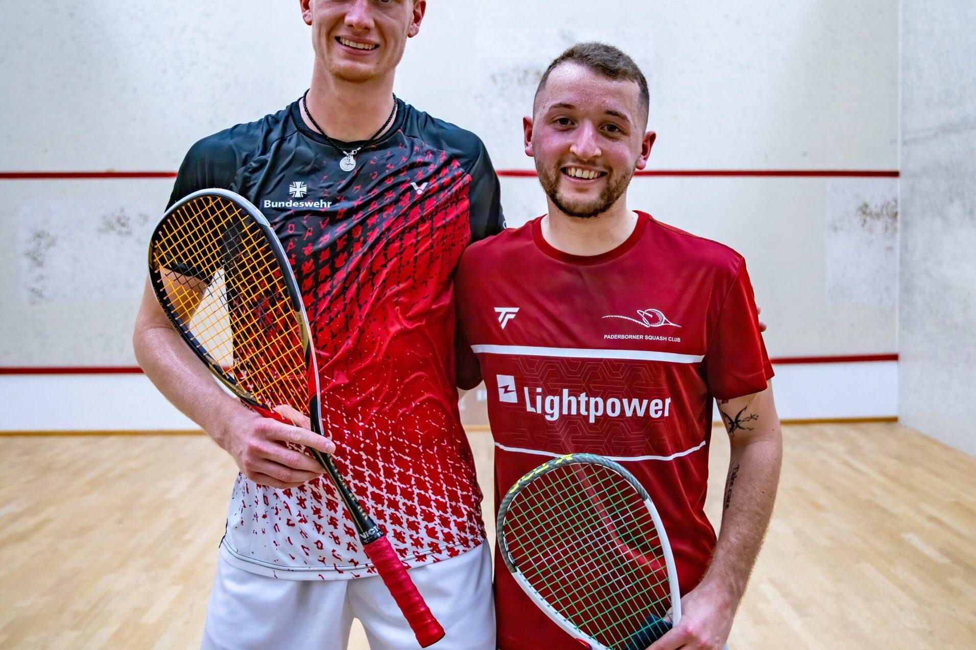 Jan Wipperf&uuml;rth (li) gewann das M&auml;nner A - Finale gegen Lucas Wirths (Paderborner SC) - Bild: Manfred M&uuml;ller