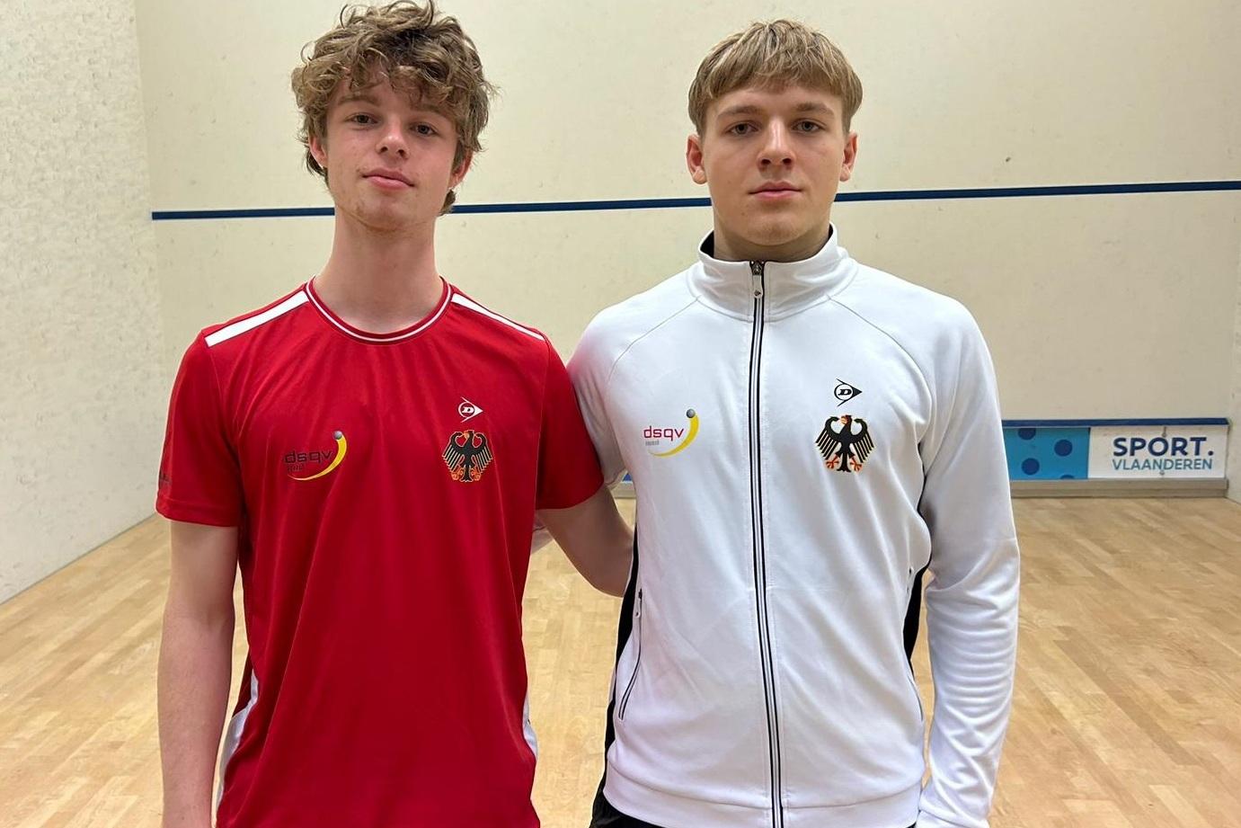 Fabian Igelbrink (li) und Nils Herzberg holten die Pl&auml;tze 4 und 5 in der U19-Klasse in Herentals - Bild: DSQV