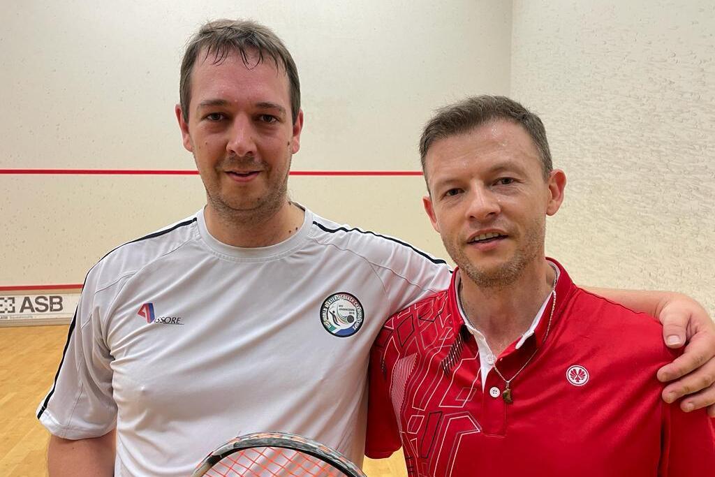 Anders Kroscky (li) und Oscar Castellanos Castano nach dem A-Feld-Finale - Bild: DSQV