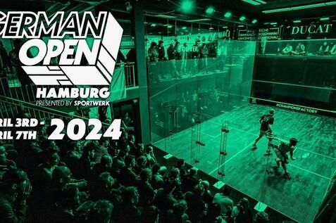 Turnierank&uuml;ndigungsbanner der German Open presented by Sportwerk - Bild: Sportwerk