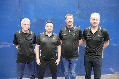Gunter Schaub, Torsten Maltzahn, Sven Friedrichs und Torsten Riegler (v.l.n.r.) bilden den neuen DSQV-Schiedsrichterausschuss - Bild: Lennard Jessen