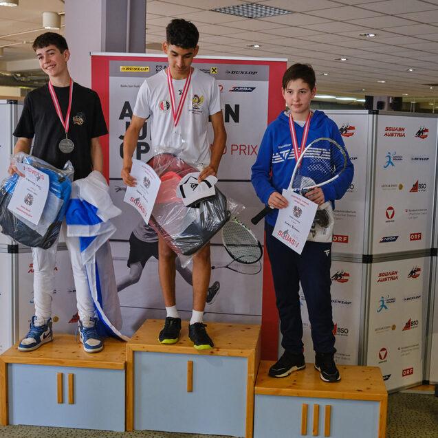 Das U15-Podest mit Oleksii Bielikov (re) - Bild: Gerald Seiner