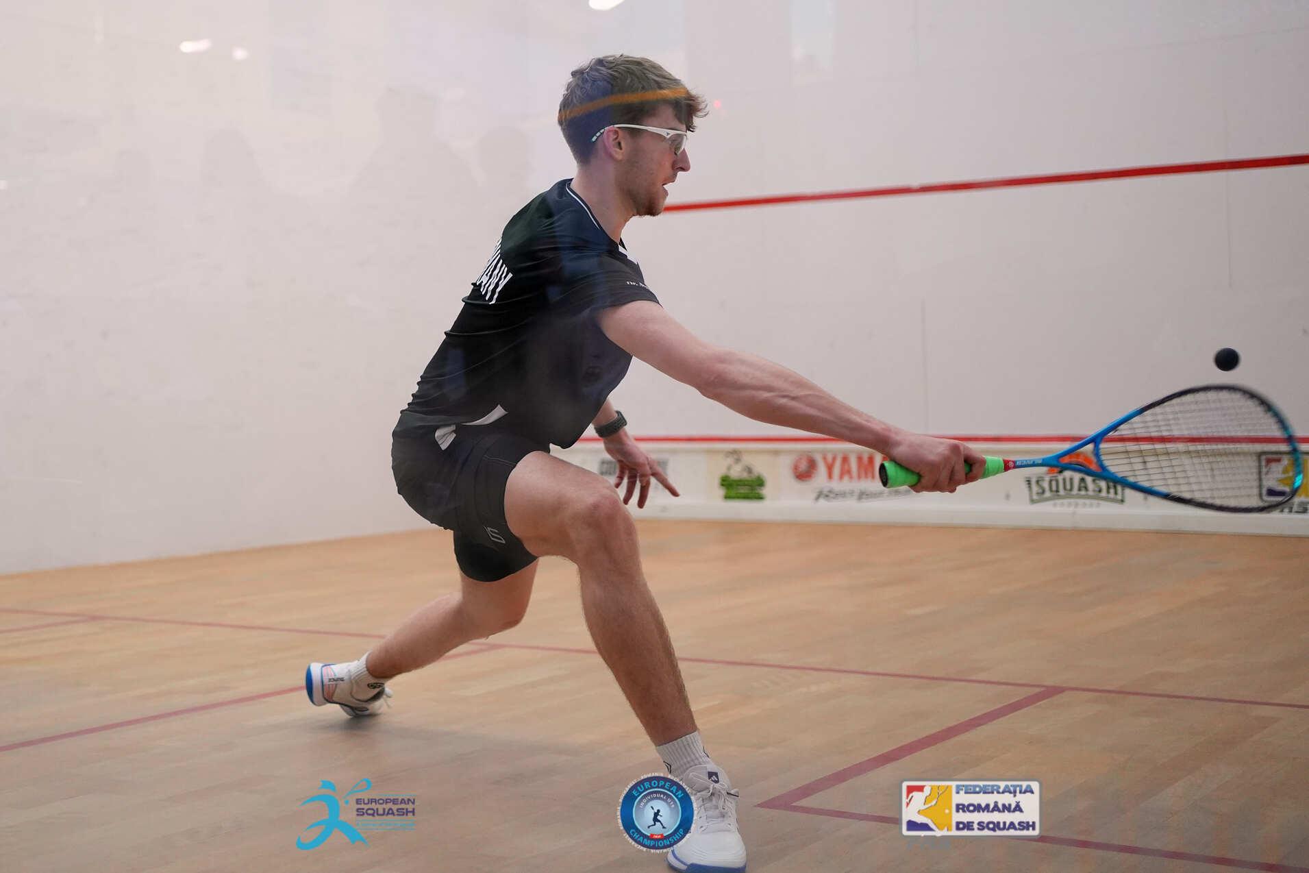 Finn-Lennart Koch musste sich im Achtelfinale geschlagen geben - Bild: Andrei Florian/Rumänischer Squash Verband