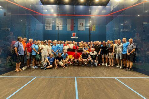 Bei der WSF World Championship 2022 im polnischen Wroclaw waren zahlreiche deutsche Squashmasters dabei - Bild: DSQV