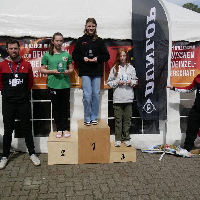 Das U13-Podest der M&auml;dchen - Bild: DSQV - Lennard Jessen