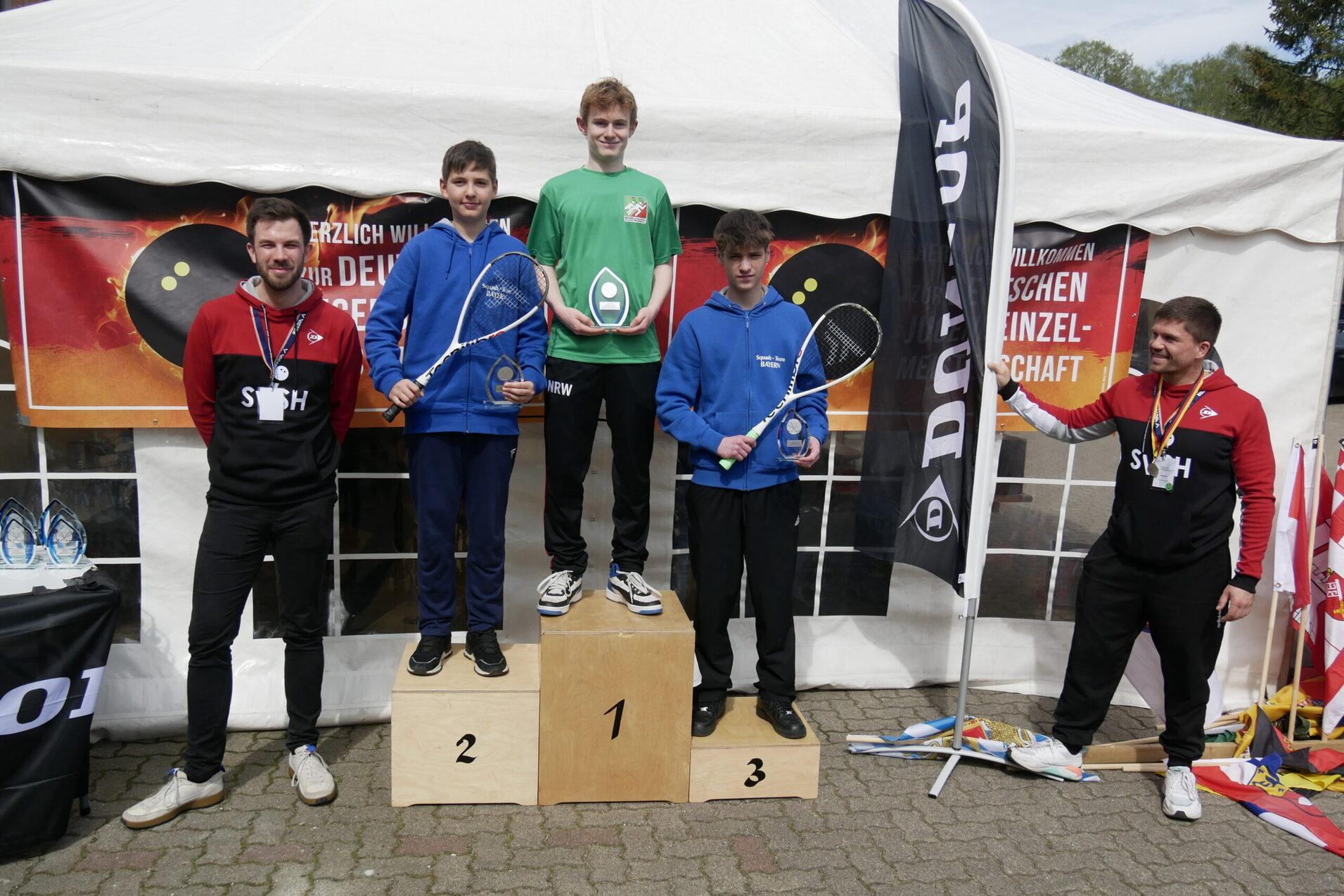 Das U15-Podest der Jungen - Bild: DSQV - Lennard Jessen