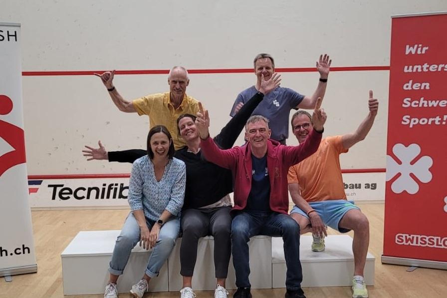 Sechs der deutschen Masters in Langnau am Albis - es fehlt: Rob Nayman