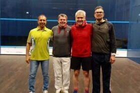 Das deutsche Quartett in Ungarn (v.l.n.r.): Farman Khan, Torge Strupat, Dietmar J&uuml;rschik und Jan Michel Magens - Bild:S Bargteheider SC