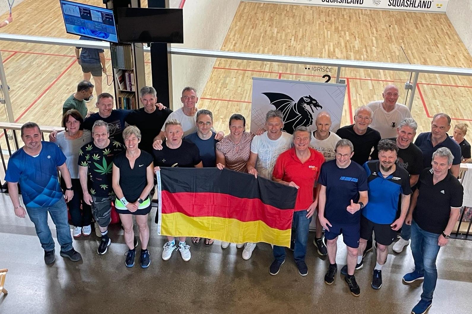 Viele deutsche Squash-Masters in Slovenien - es fehlt M70+ Sieger Alan Hathway