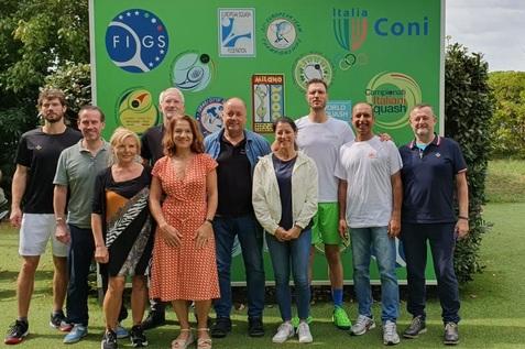 Ein Gro&szlig;teil des deutschen Masters Teams in Riccione - Bild: DSQV