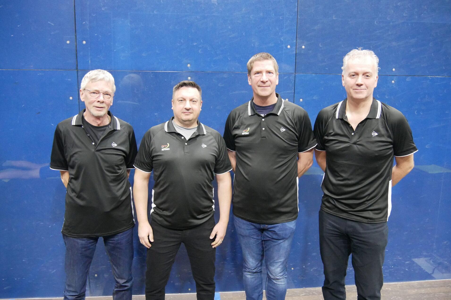 Der Schiedsrichterausschuss des DSQV (v.l.n.r.): Gunter Schaub, Torsten Maltzahn, Sven Friedrichs, Torsten Riegler (es fehlt: Carsten Doil) - Bild: DSQV - Lennard Jessen