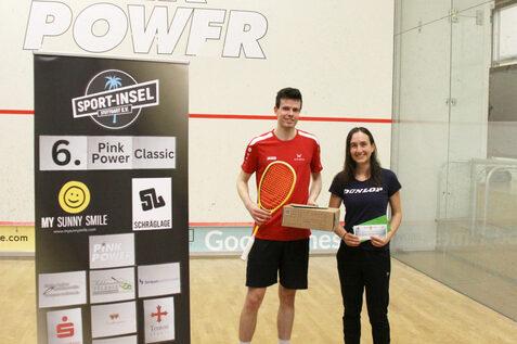 Aylin G&uuml;nsav (re) und Robin Gadola holen die Siege bei den Damen und Herren A bei den 6. Pink Power Classic 2024 - Bild: Saskia Knobling