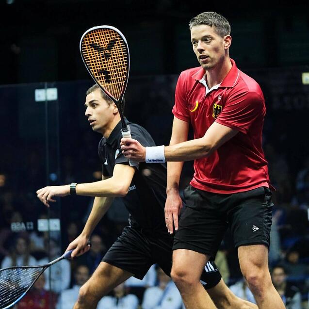 Raphael Kandra (re) im Duell mit Ali Farag - Bild: Steve Cubbins