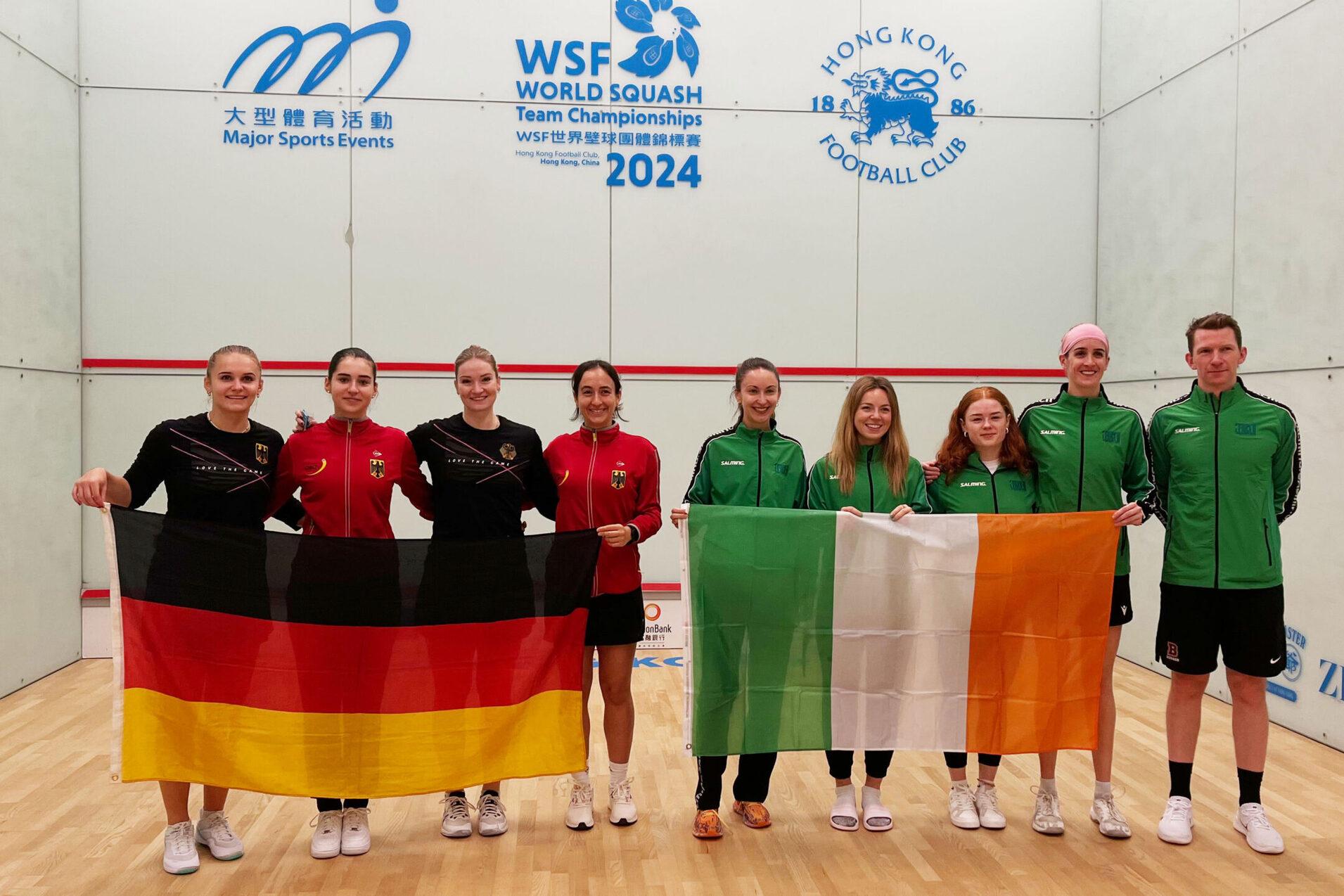 Deutschland besiegte Irland mit 2:1 Matches - Bild: DSQV