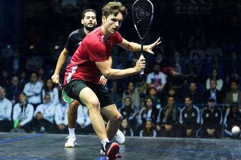 Valentin Rapp in seinem Duell mit Karim Abdel Gawad - Bild: Steve Cubbins