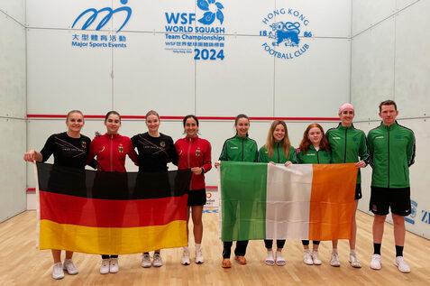 Deutschland besiegte Irland mit 2:1 Matches - Bild: DSQV