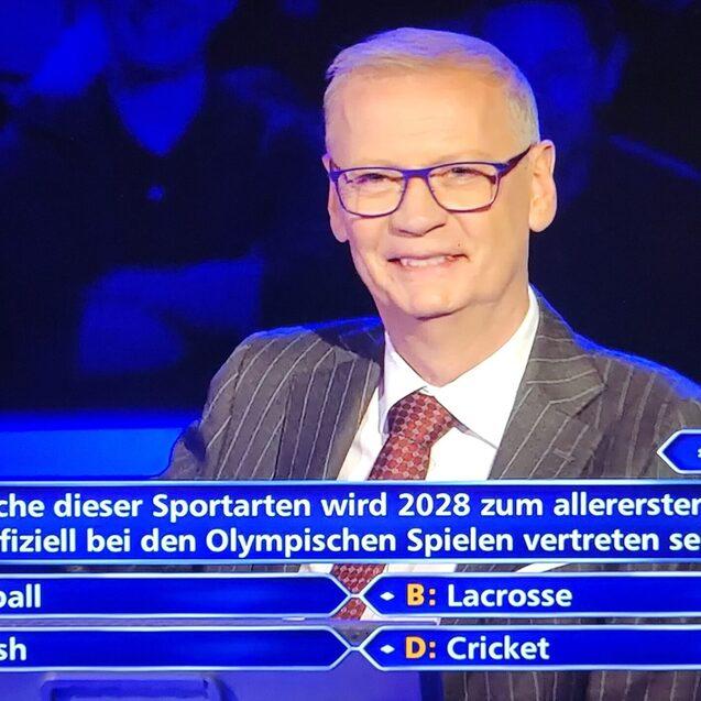 Squash und Olympia bei "Wer wird Million&auml;r?"