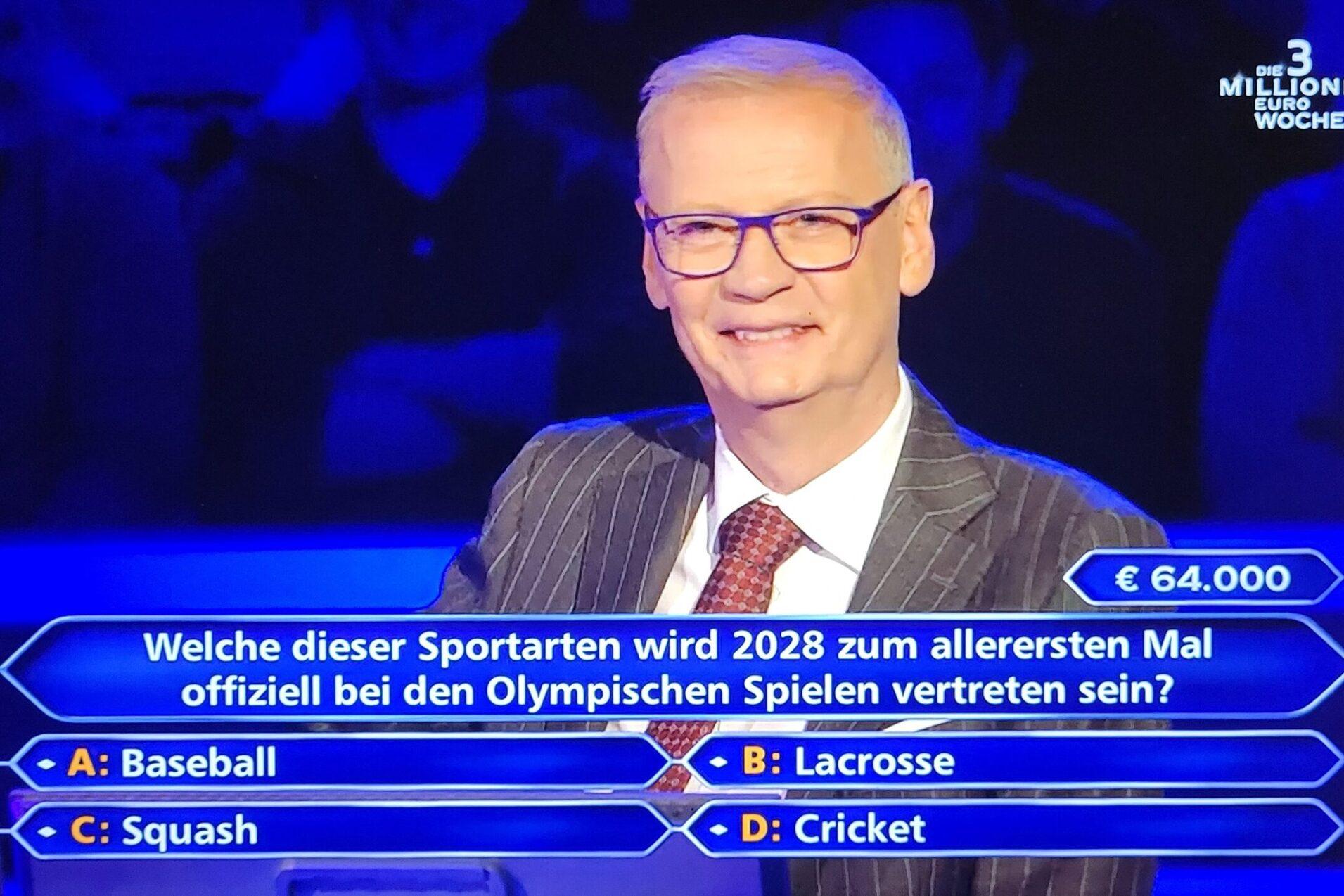 Squash und Olympia bei "Wer wird Million&auml;r?"