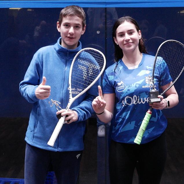 Das deutsche Podestduo Oleksii Bielikov (li) und Maya Weishar - Bild: DSQV - Lennard Jessen