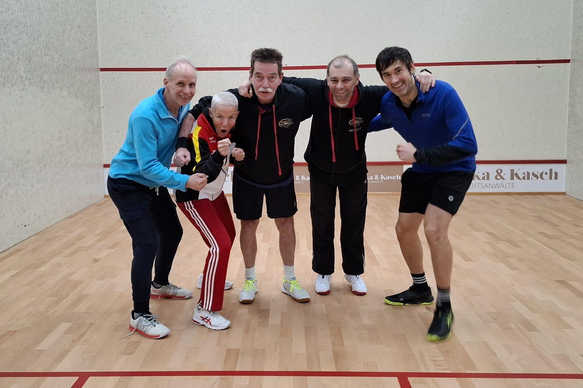In N&uuml;rnberg herrschte beste Stimmung bei den Squash-Masters - Bild: Jasmin Steigerwald