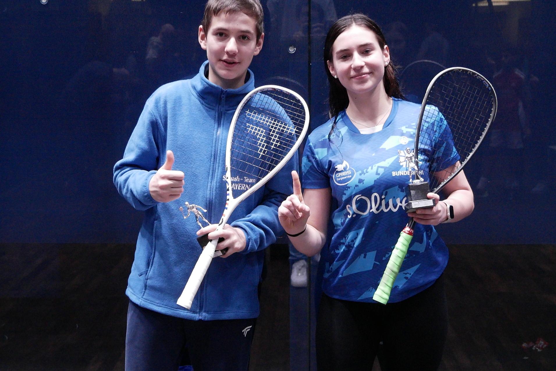 Das deutsche Podestduo Oleksii Bielikov (li) und Maya Weishar - Bild: DSQV - Lennard Jessen