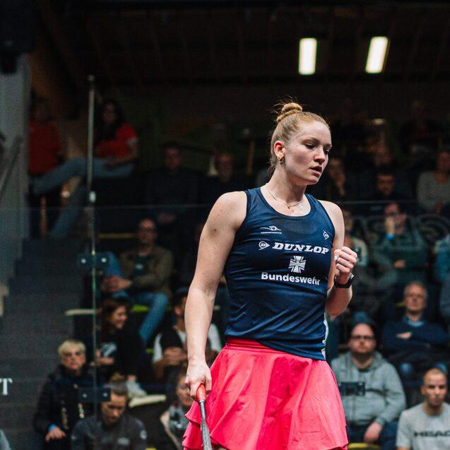 Saskia Beinhard erreichte bei den German Open 2024 das Viertelfinale - Bild: PSA Squash Tour