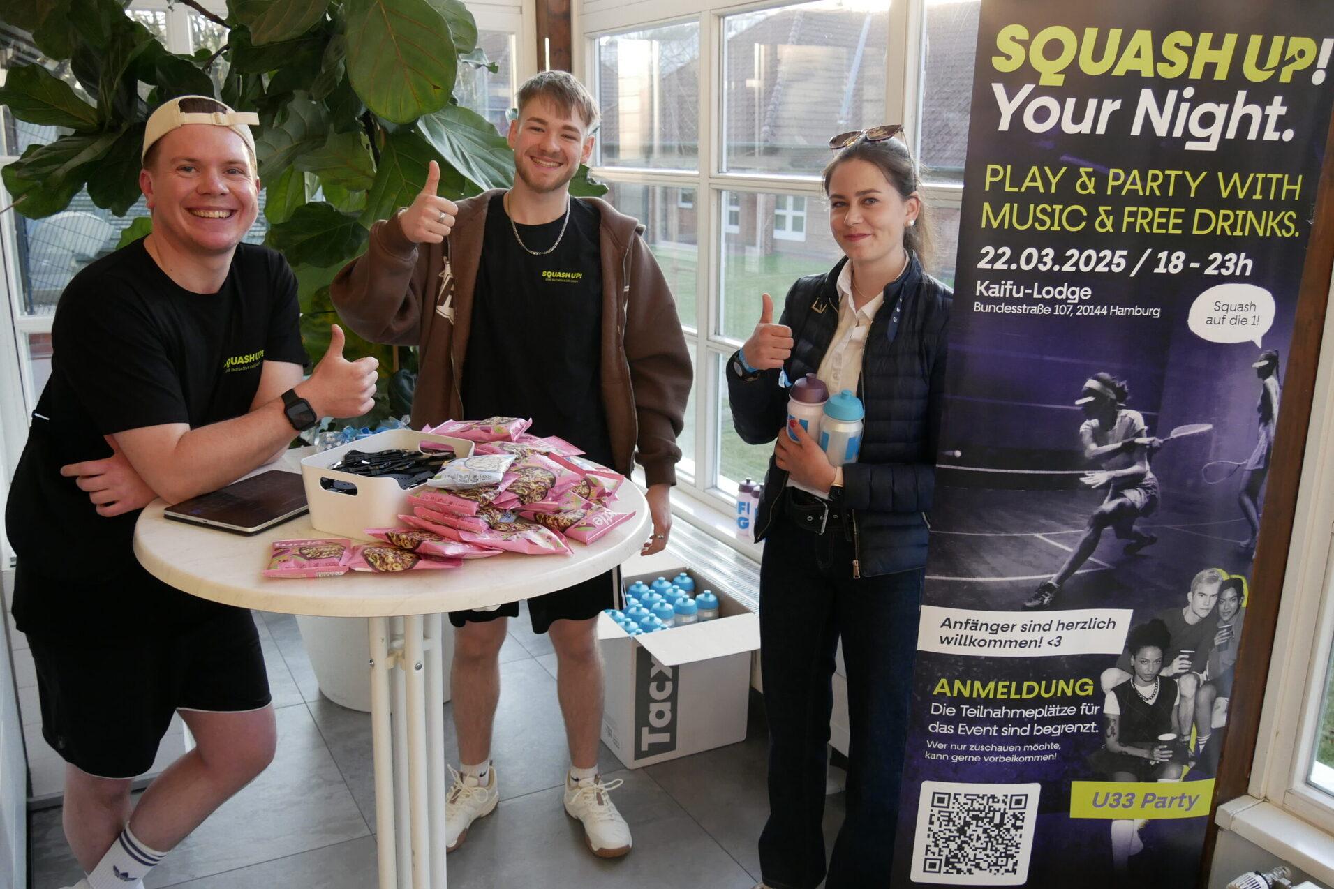 David Liebmann, Sven Mecklenbeck und Henrike M&uuml;nchow sind einige der Personen, die organisatorisch in das Event eingebunden waren - Bild: DSQV - Lennard Jessen