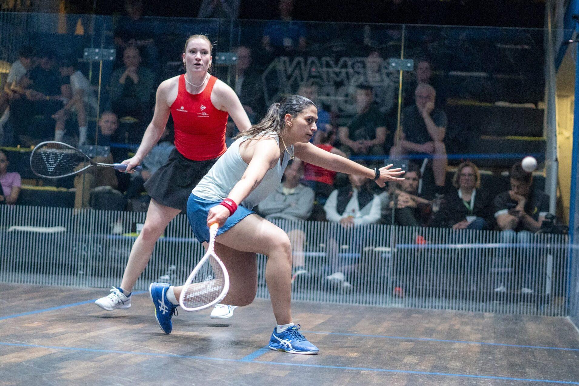 Saskia Beinhard (li) und Nardine Garas - Bild: PSA Squash Tour